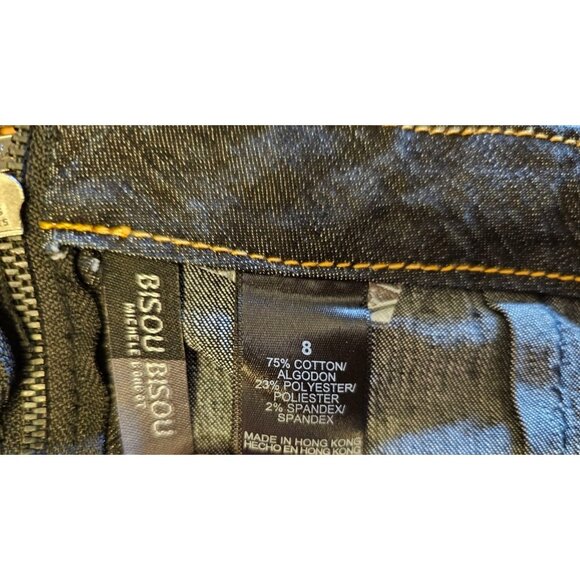 Bisou Bisou Jeans Size 8 Blue wide leg Zip hem - Picture 3 of 6